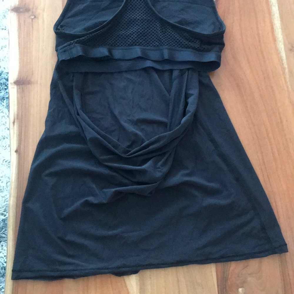 Lululemon black tank with shelf bra and sheer tank - Picture 6 of 7